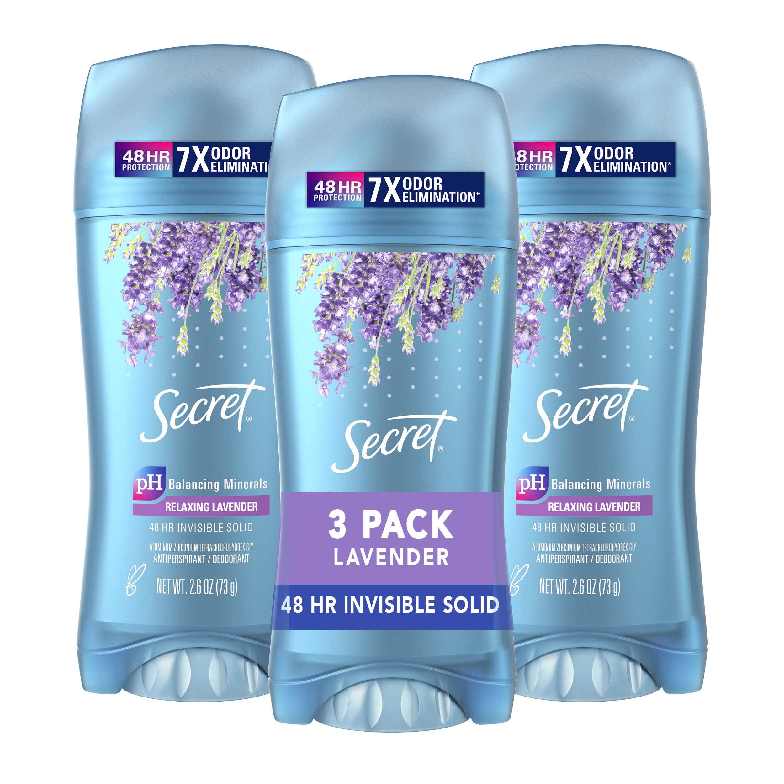 Secret Fresh Luxe Lavender Invisible Solid Antiperspirant & Deodorant — 3 Count