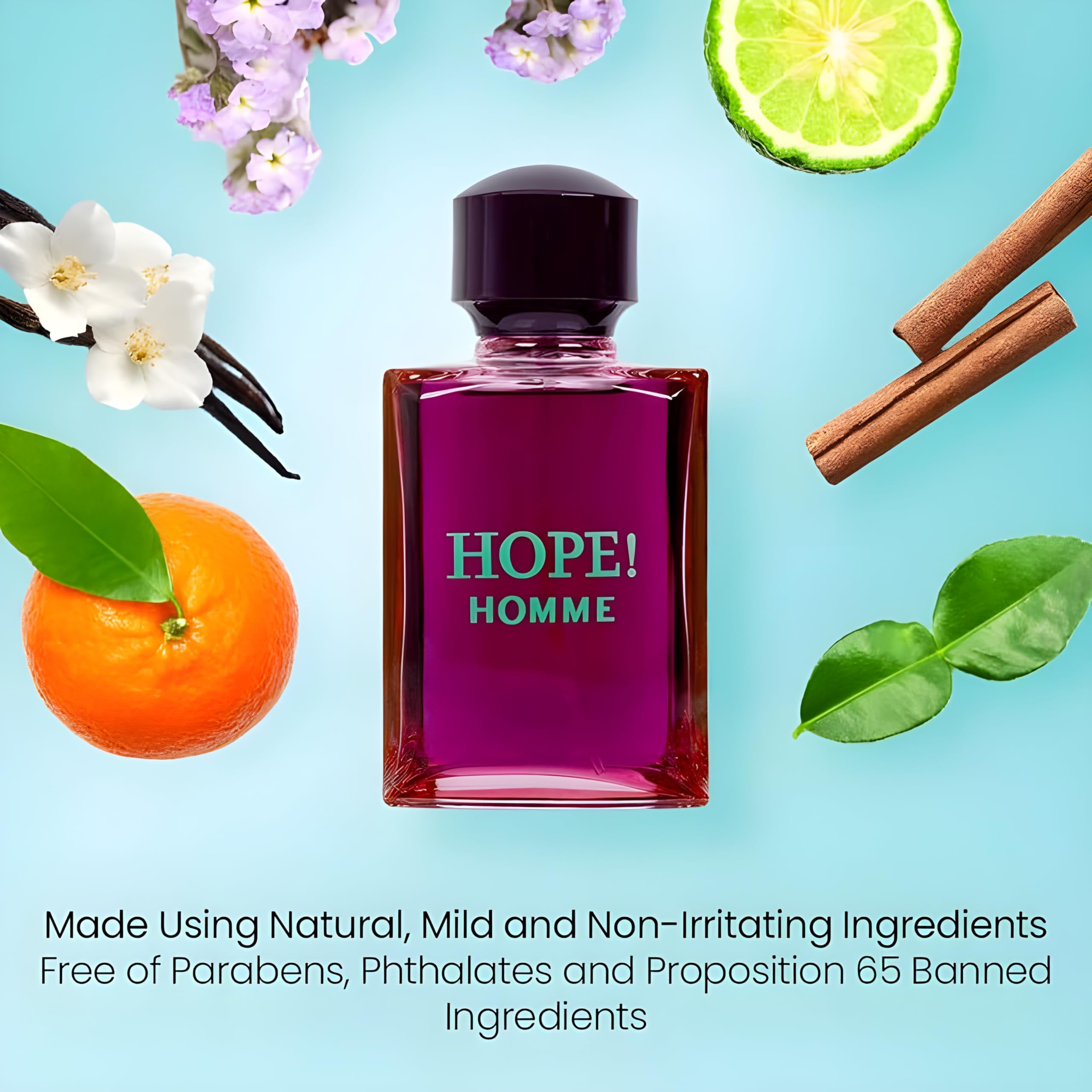 Secret Plus HOPE! HOMME Eau de Parfum for Men – 3.4 Fl Oz