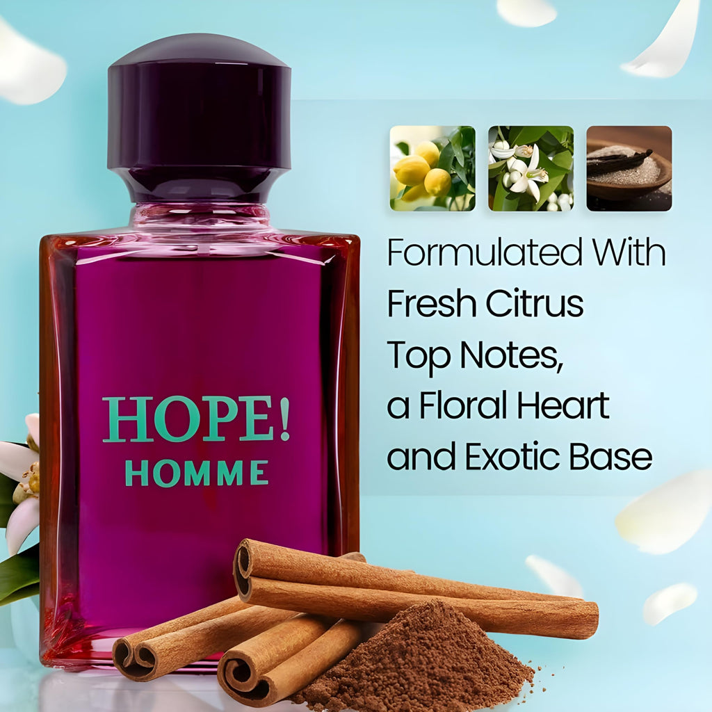Secret Plus HOPE! HOMME Eau de Parfum for Men – 3.4 Fl Oz