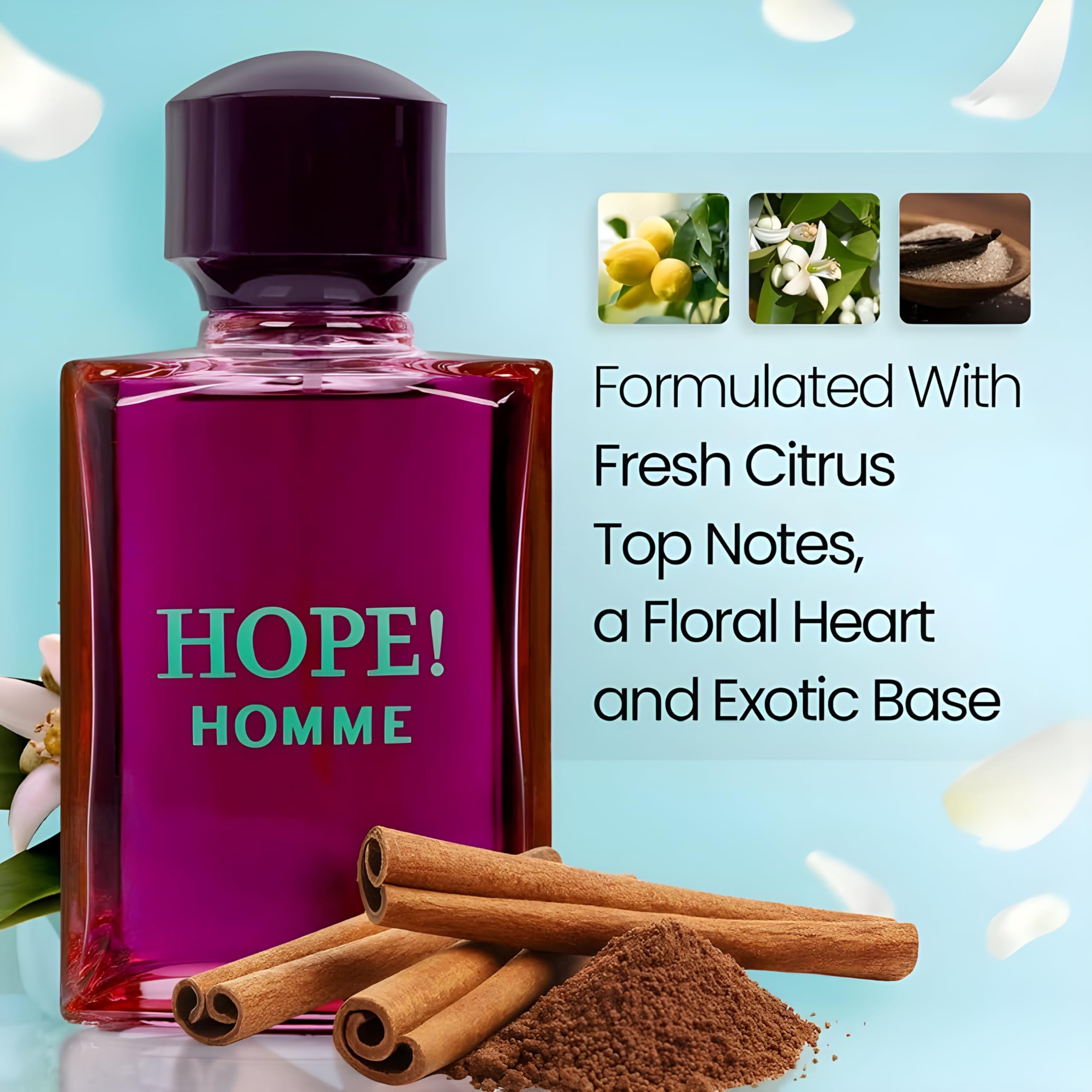 Secret Plus HOPE! HOMME Eau de Parfum for Men – 3.4 Fl Oz