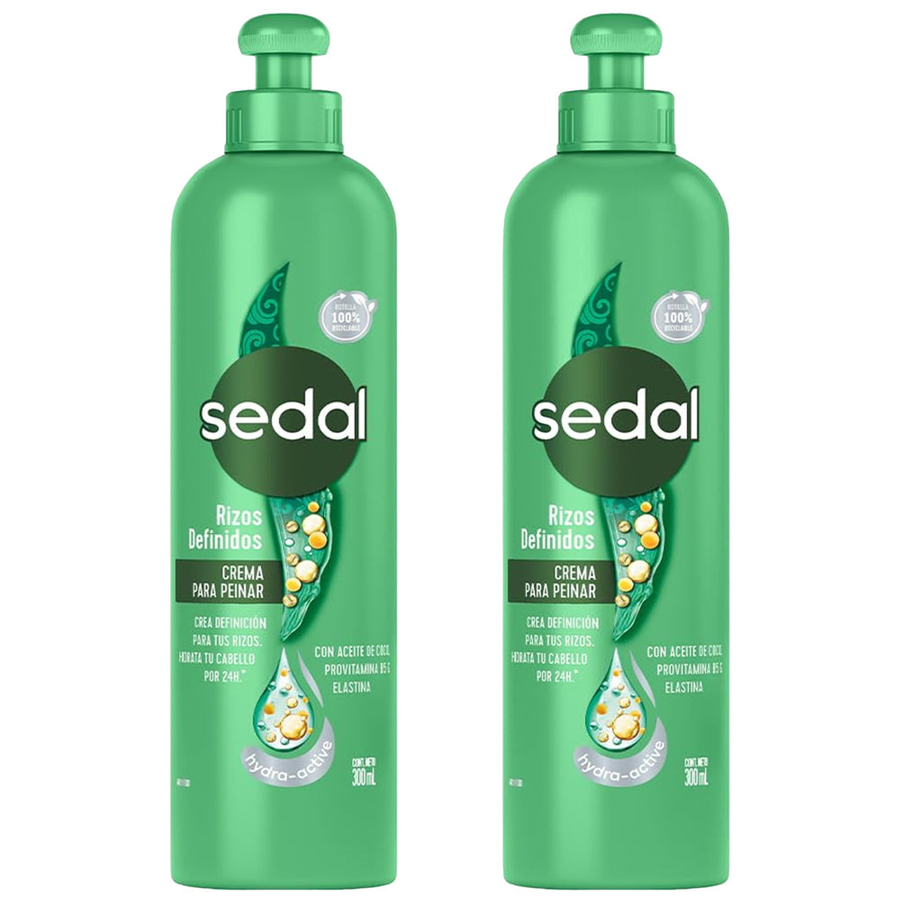 Sedal Curls Defined Hair Comb Cream – Coconut Oil, Pro-Vitamin B5 & Elastin (300ml, 2-Pack)