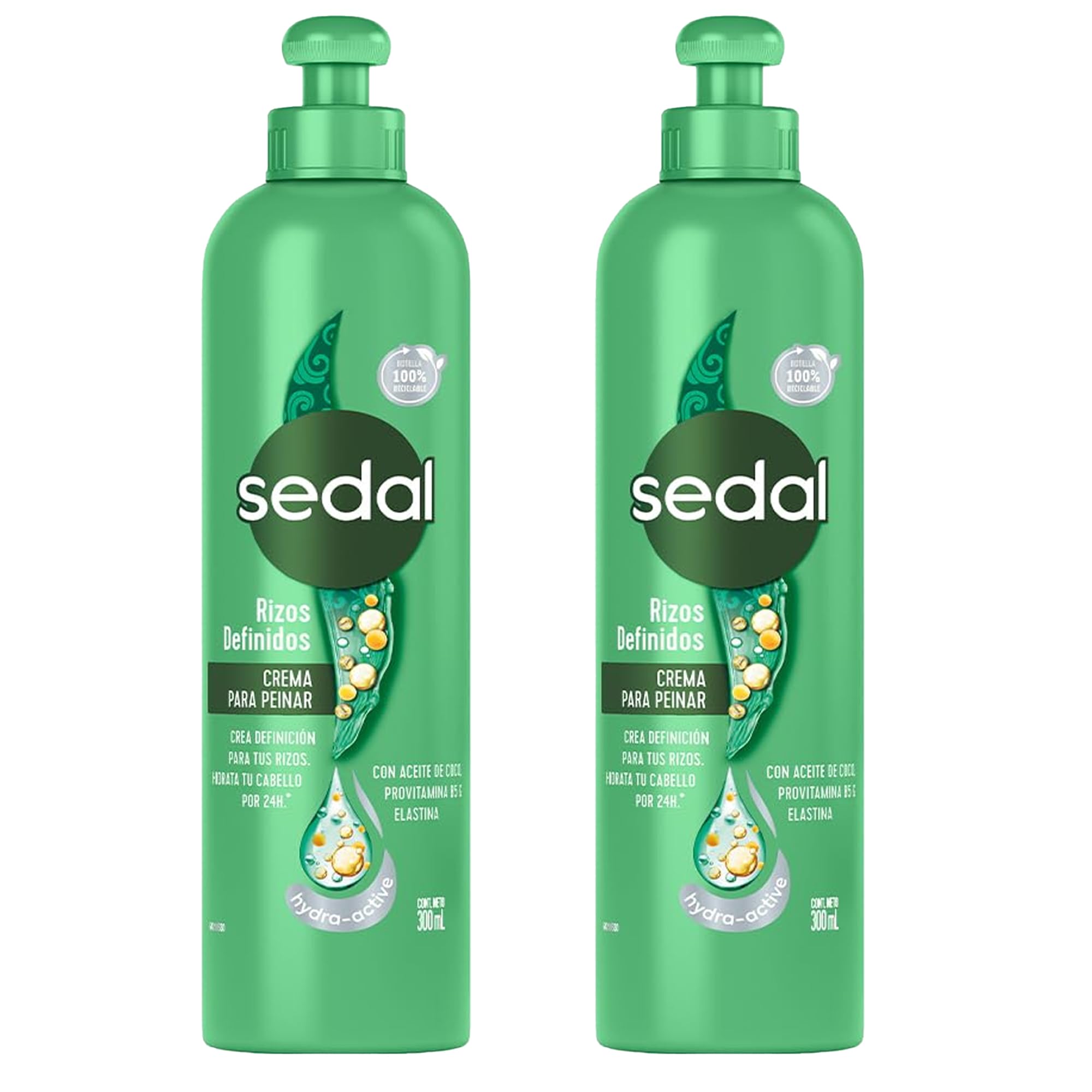 Sedal Curls Defined Hair Comb Cream – Coconut Oil, Pro-Vitamin B5 & Elastin (300ml, 2-Pack)