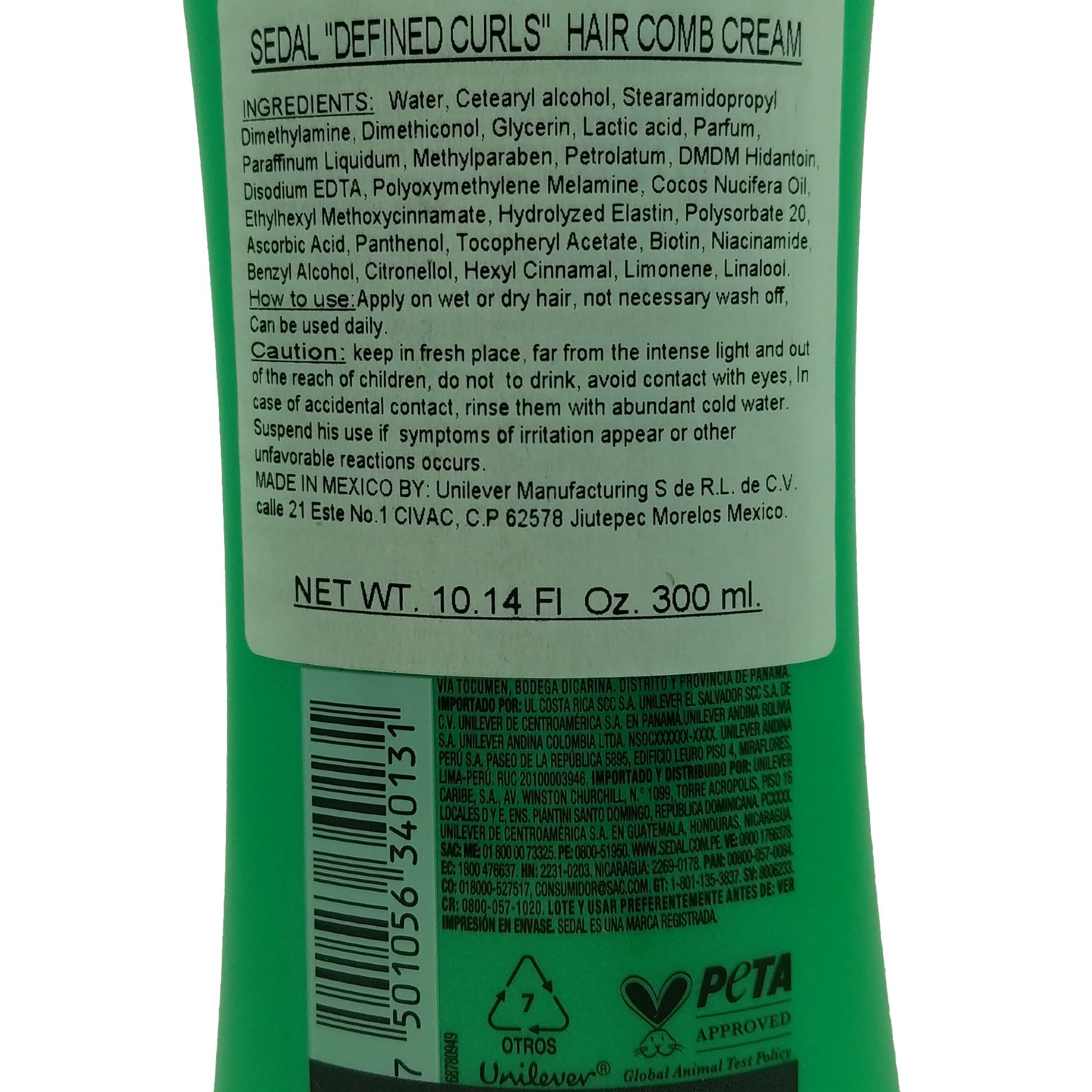 Sedal Curls Defined Hair Comb Cream – Coconut Oil, Pro-Vitamin B5 & Elastin (300ml, 2-Pack)