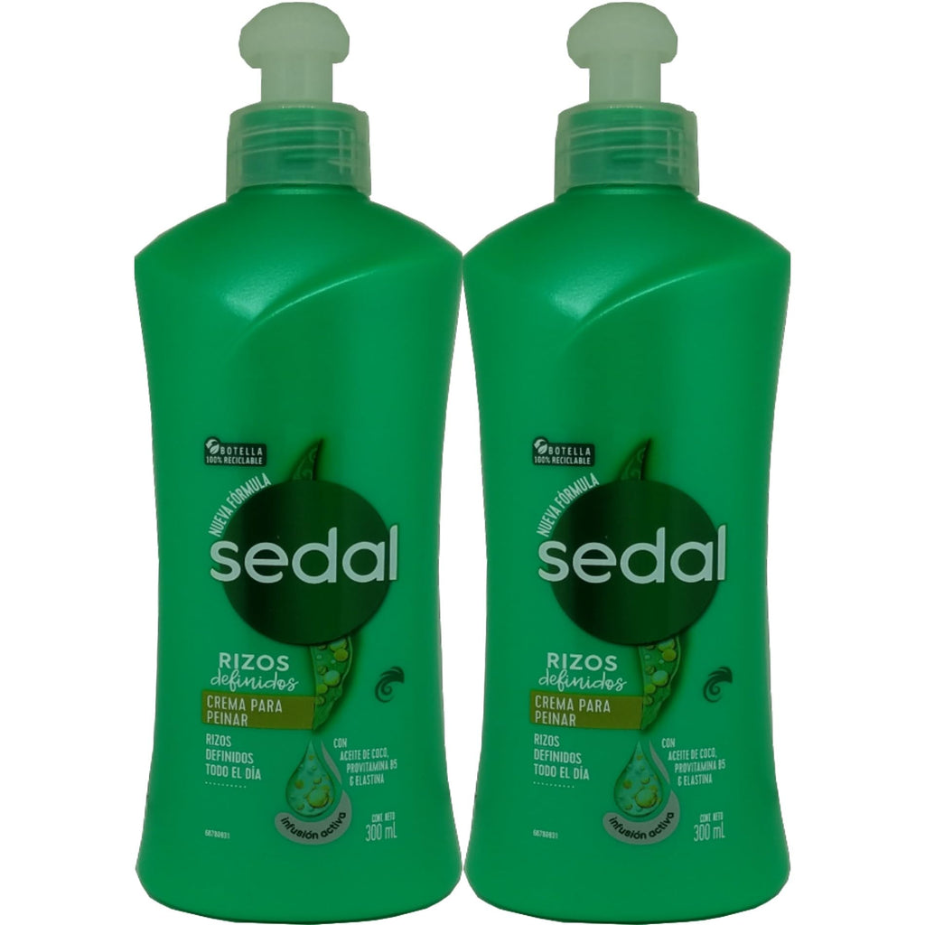 Sedal Curls Defined Hair Comb Cream – Coconut Oil, Pro-Vitamin B5 & Elastin (300ml, 2-Pack)