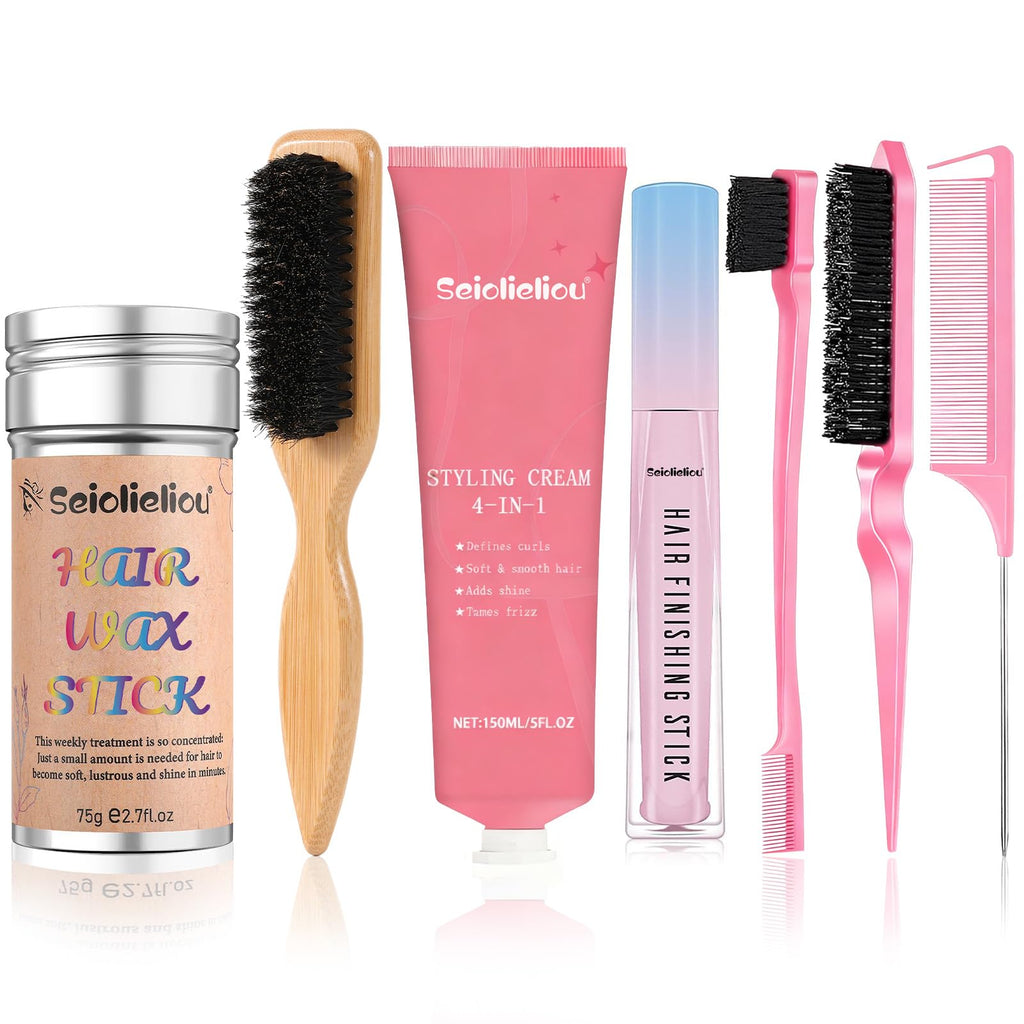 Seiolieliou 4-in-1 Hair Styling Set – All-in-One Kit for Frizz Control, Shine & Hold