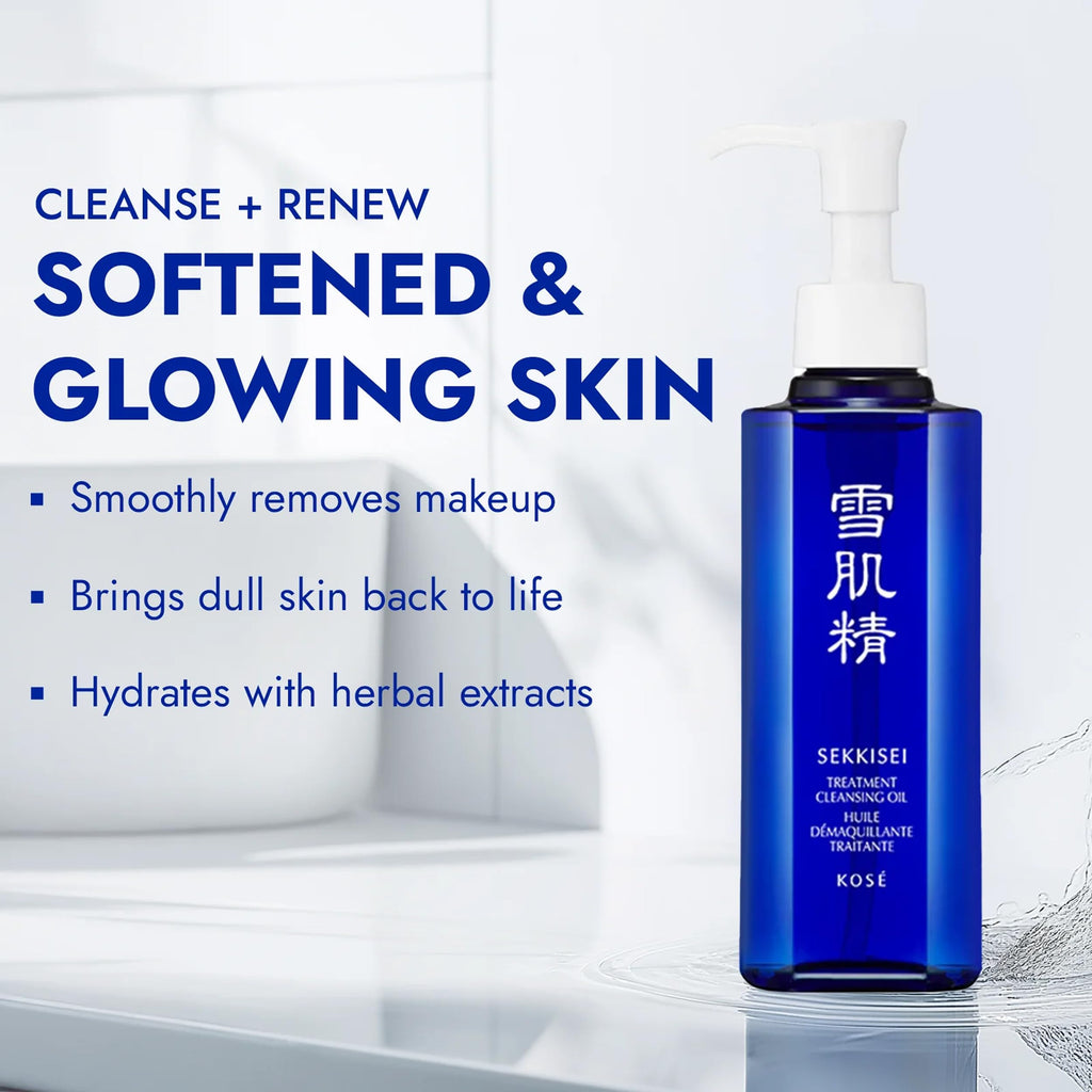 SEKKISEI Treatment Cleansing Oil – Facial Cleanser & Makeup Remover | 10.1 oz
