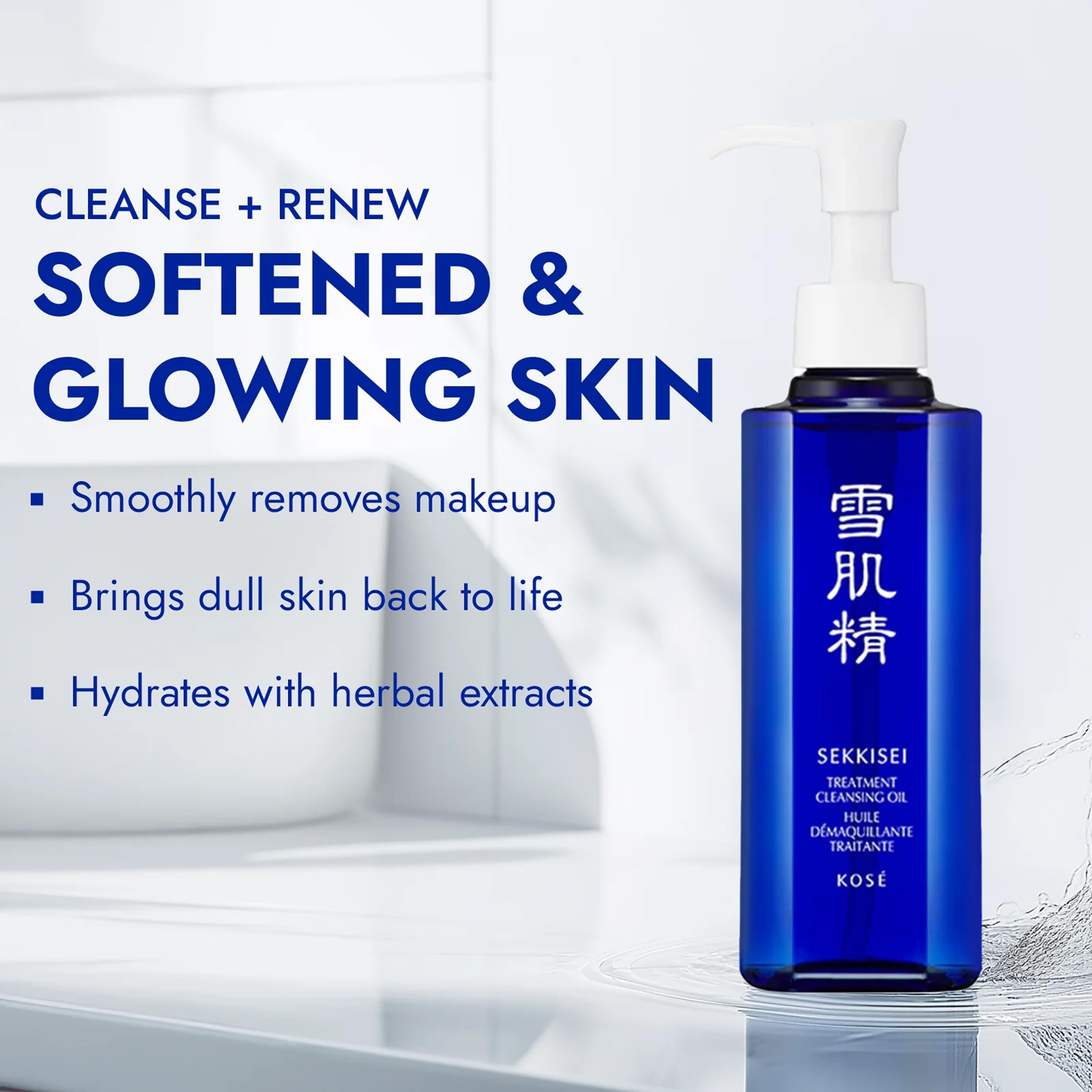 SEKKISEI Treatment Cleansing Oil – Facial Cleanser & Makeup Remover | 10.1 oz