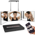 Self-Cut System 3-Way Mirror with LED Lights – 360° View for Easy At-Home Haircuts