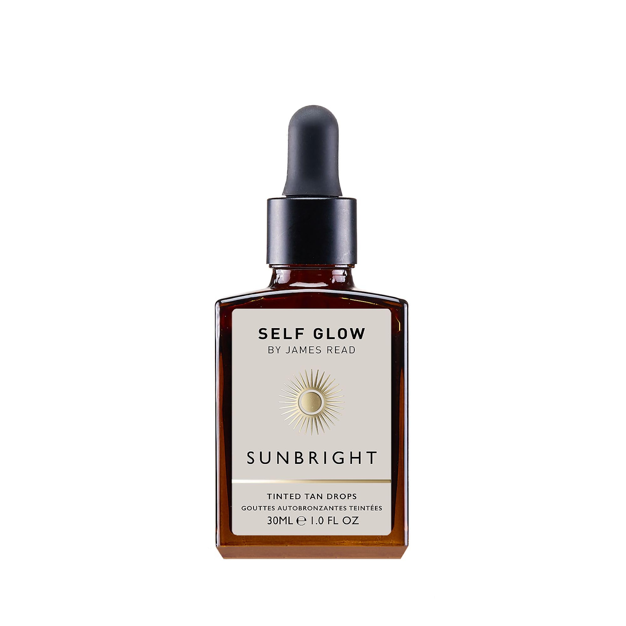 Self Glow by James Read Sunbright Mix-In Tinted Drops – Customizable Glow for Moisturizer, Serum, or Makeup | 30mL