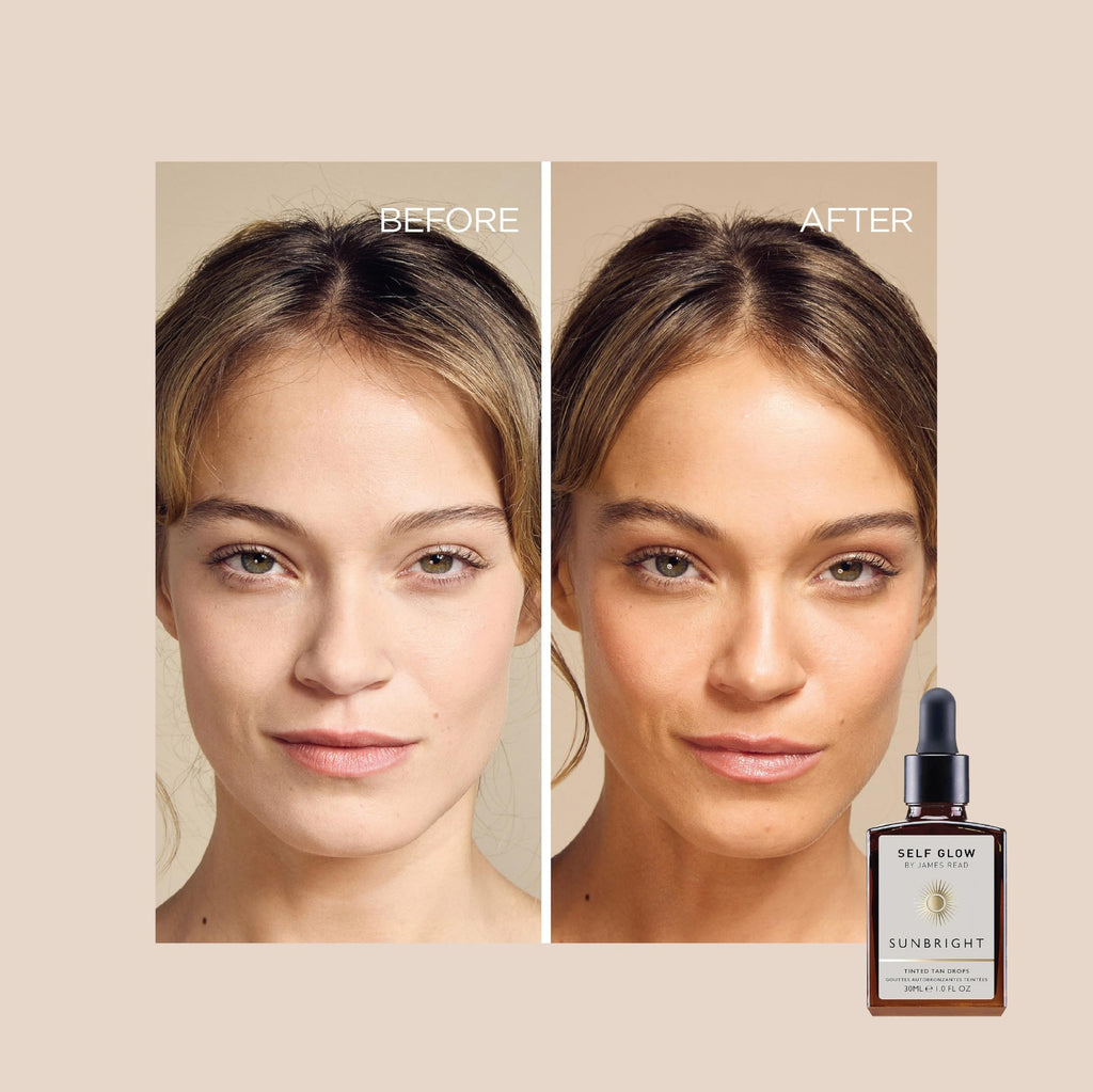 Self Glow by James Read Sunbright Mix-In Tinted Drops – Customizable Glow for Moisturizer, Serum, or Makeup | 30mL