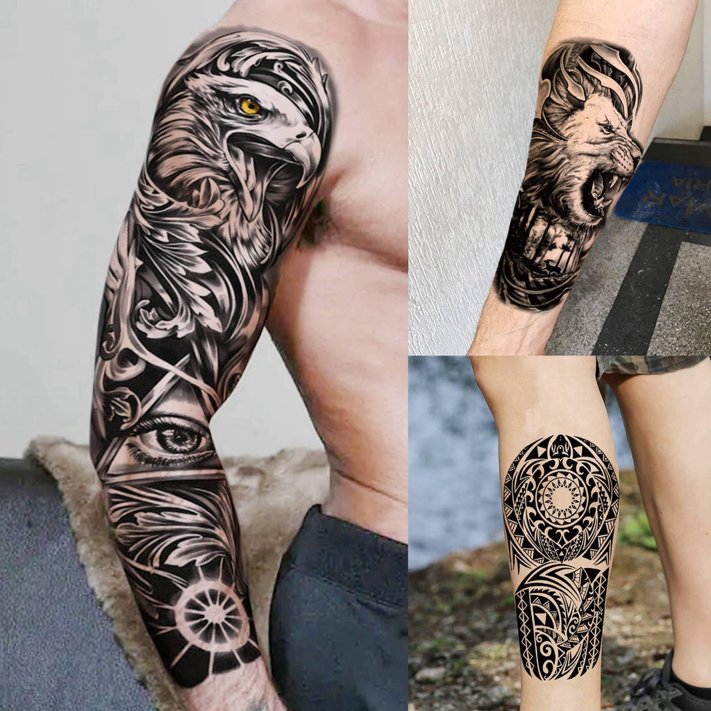 SELIDODO 20 Sheets Extra Large Full Arm Sleeve Temporary Tattoos for Adults | Waterproof Realistic Designs