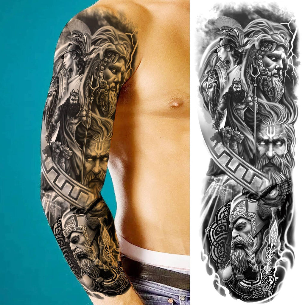 SELIDODO 20 Sheets Extra Large Full Arm Sleeve Temporary Tattoos for Adults | Waterproof Realistic Designs