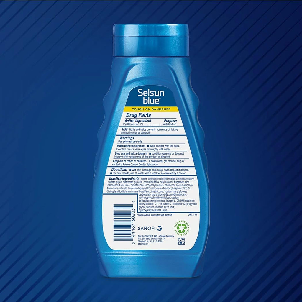 Selsun Blue Itchy Dry Scalp Anti-Dandruff Shampoo – Extra-Hydrating Formula, 2-Pack