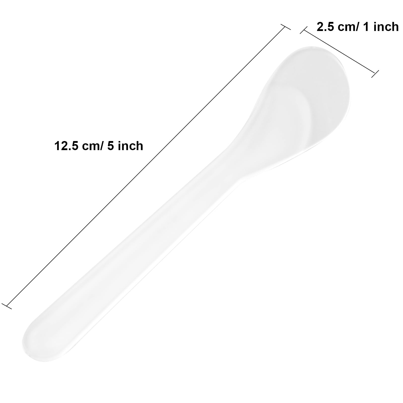 Senkary 200 Pack Large Plastic Spatulas – 5 Inch Disposable Makeup Spatulas for Skincare & DIY Masks