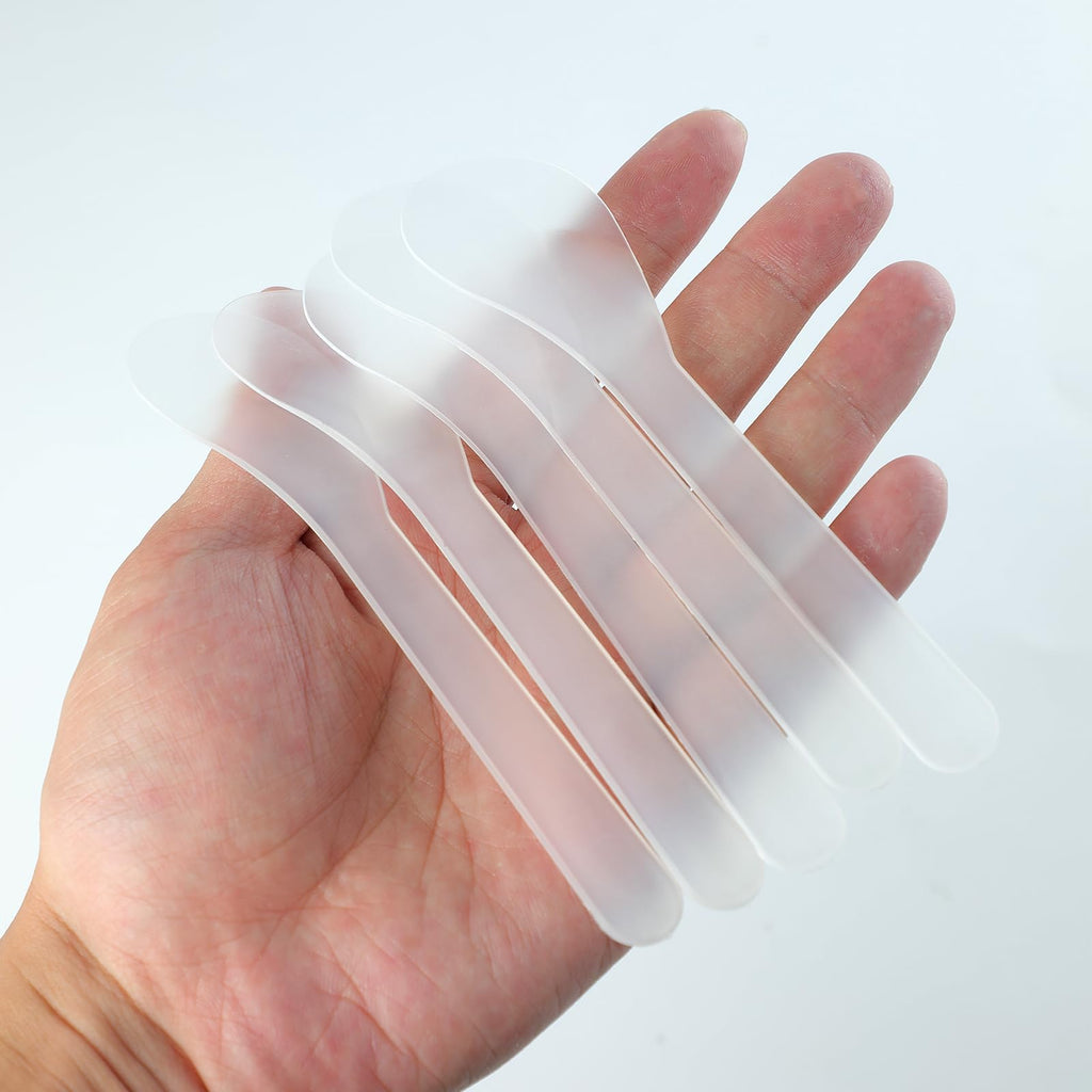 Senkary 200 Pack Large Plastic Spatulas – 5 Inch Disposable Makeup Spatulas for Skincare & DIY Masks