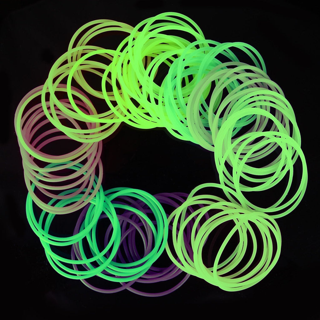 Senkary 120-Piece Glow Neon Silicone Jelly Bracelets – 10 Colors, 80s Party Favors