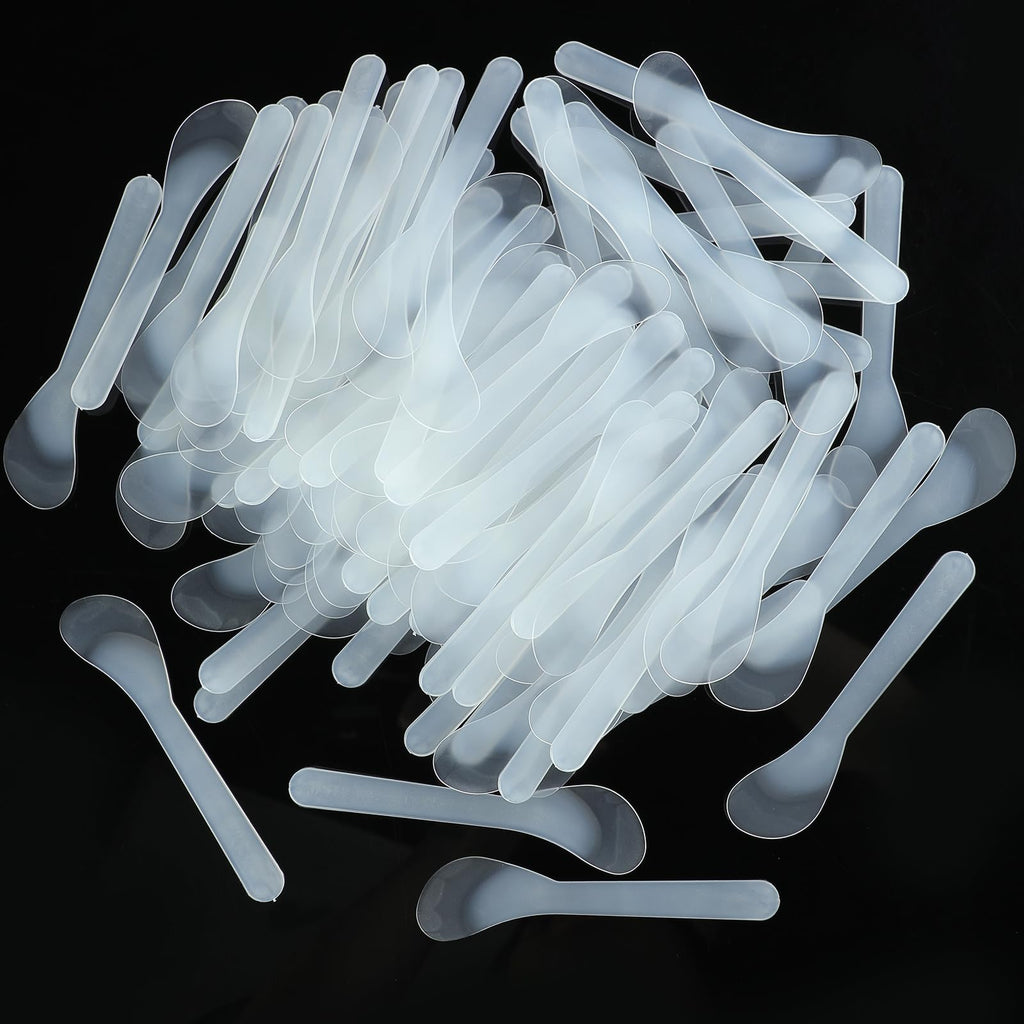 Senkary 200 Pack Large Plastic Spatulas – 5 Inch Disposable Makeup Spatulas for Skincare & DIY Masks
