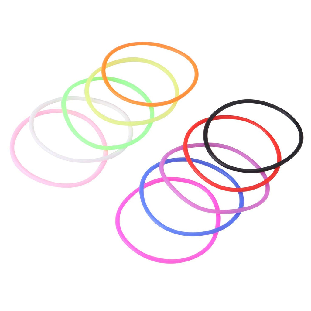 Senkary 120 Pieces Silicone Jelly Bracelets – Colorful 80s Style Stretchy Rubber Bracelets for Party Favors, Hair Ties, and Everyday Wear