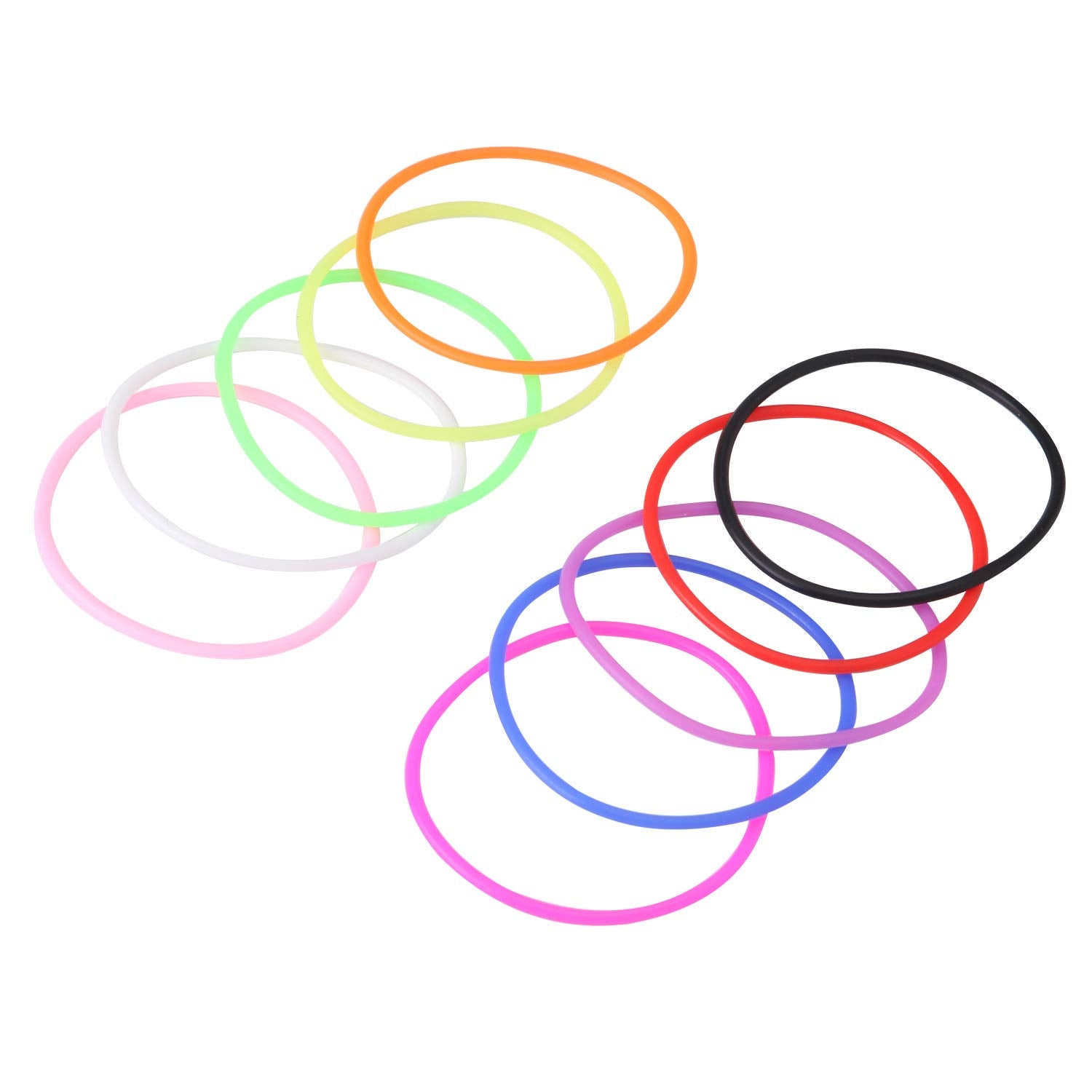 Senkary 120 Pieces Silicone Jelly Bracelets – Colorful 80s Style Stretchy Rubber Bracelets for Party Favors, Hair Ties, and Everyday Wear