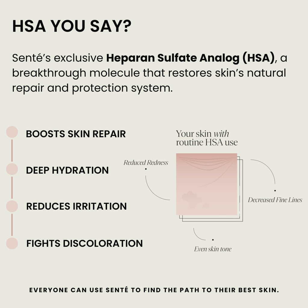 Sente Hydrate+ Serum | Hyaluronic Acid with HSA for Glass Skin | Deep Hydration & Barrier Support | Fragrance-Free | 1.0 oz