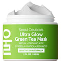 SeoulCeuticals Korean Green Tea Wash-Off Mask for Sensitive Skin – Aloe Vera + Centella Asiatica, Hydrating 2oz