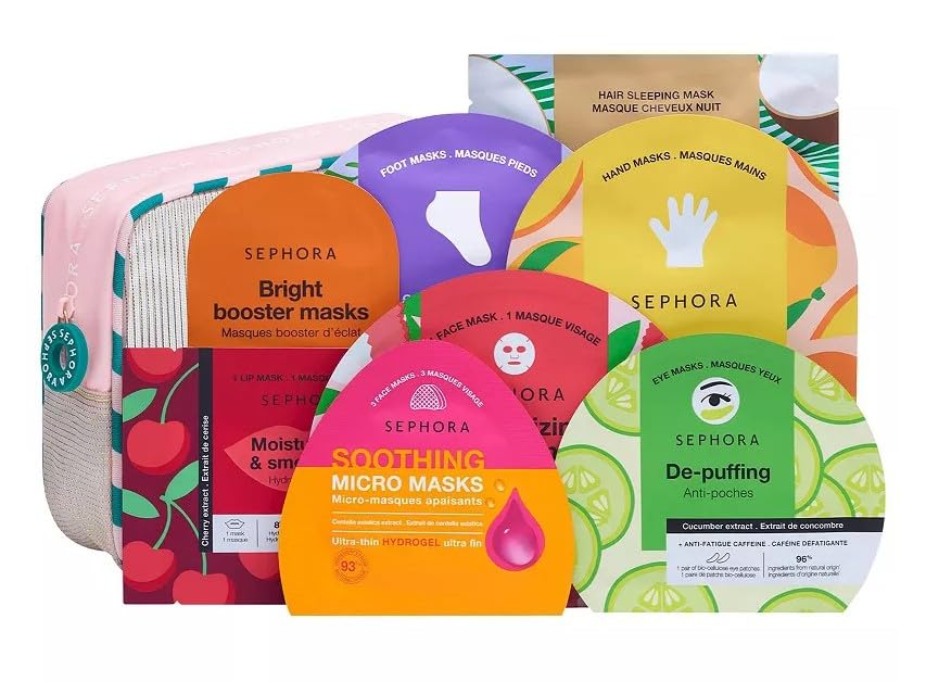 SEPHORA Collection 8 Face & Body Mask Set Limited Edition – Hydrating Masks for All Skin Types