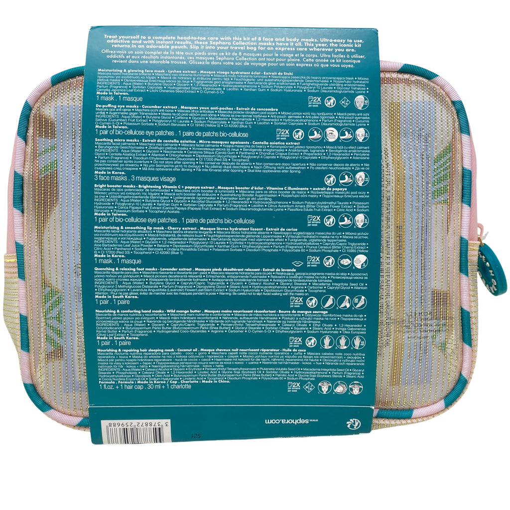 SEPHORA Collection 8 Face & Body Mask Set Limited Edition – Hydrating Masks for All Skin Types