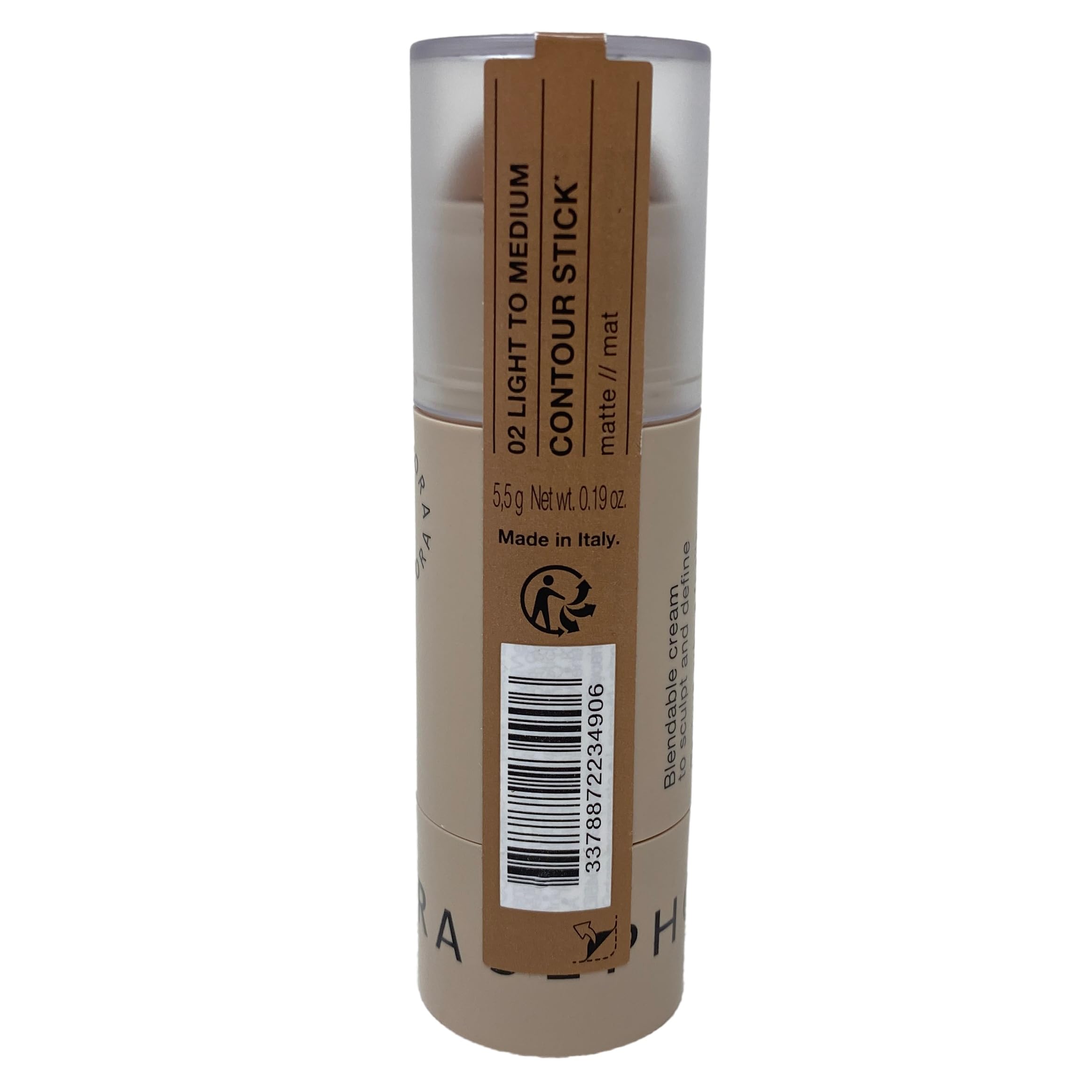 SEPHORA COLLECTION Cream Contour Stick - 02 Light to Medium | Cream-to-Powder Contour, 0.19 oz / 5.5 g