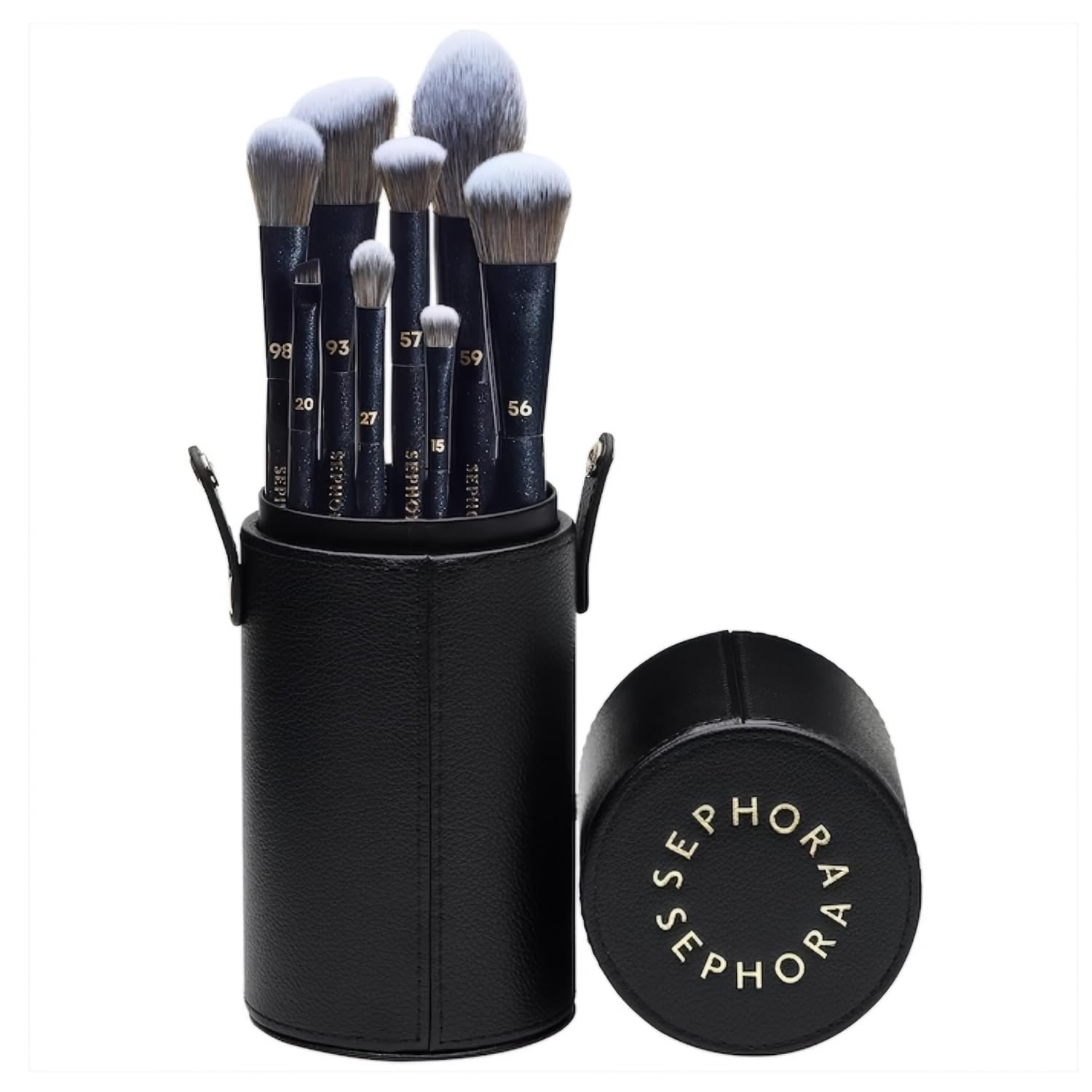 Sephora Collection Limited Edition 8-Piece Pro Brush Set for Face & Eyes | Vegan, Portable Case