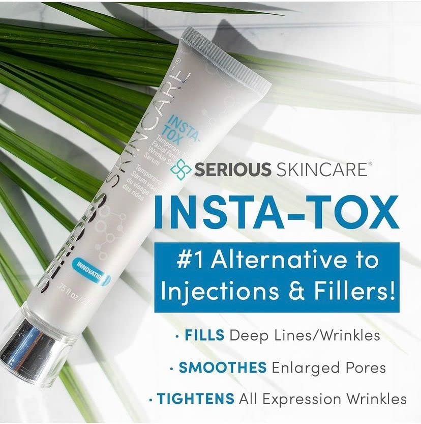 Serious Skincare INSTA-TOX Serum + A Defiance Primer Duo – Wrinkle, Line & Pore Filler