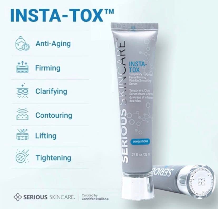 Serious Skincare INSTA-TOX Serum + A Defiance Primer Duo – Wrinkle, Line & Pore Filler