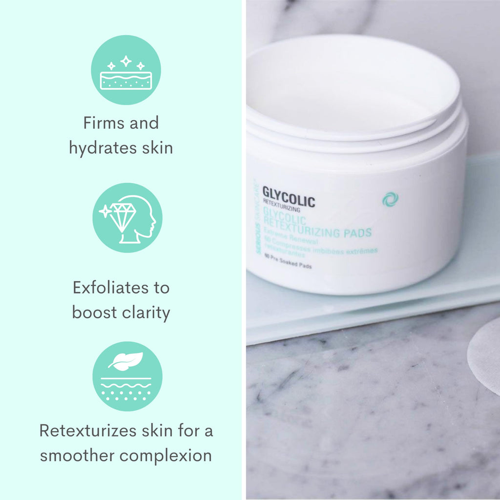 Serious Skincare Glycolic Radiant Skin Set — Cleanse, Exfoliate & Renew (3-Piece)