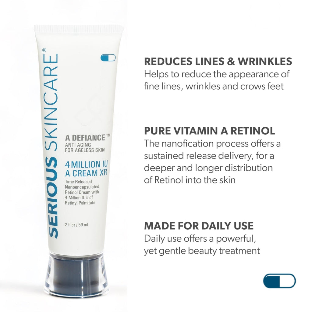 Serious Skincare Retinol Cream for Face - XR Premium Vitamin A Moisturizer (2 oz) | Anti-Aging