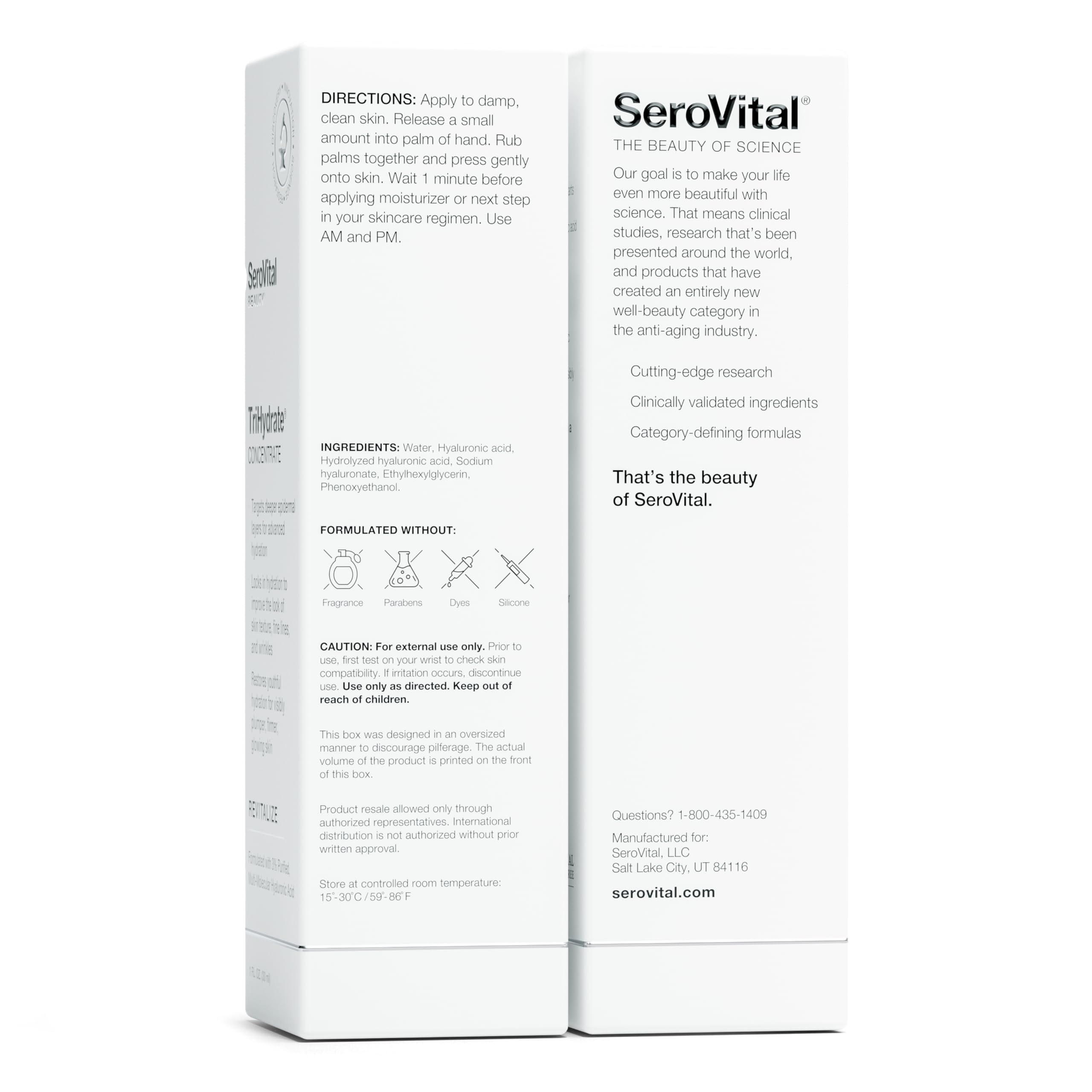 SeroVital TriHydrate – 3% Hyaluronic Acid Serum for Hydration & Firmness