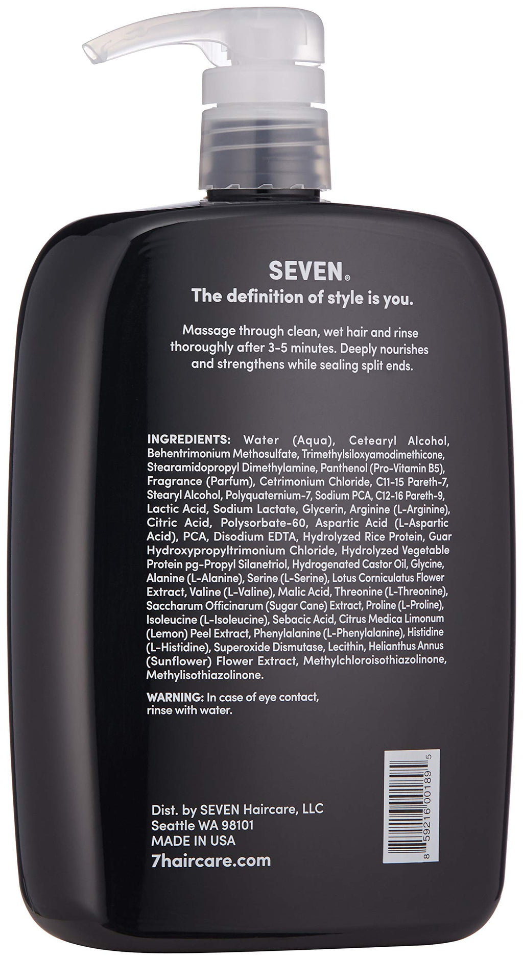 SEVEN KENTE BOND Conditioner for Split Ends & Damaged Hair | Sulfate Free, Cruelty Free, Made in USA, 32 oz