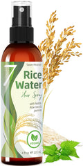 Seven Minerals Fermented Rice Water Spray for Hair Growth – Nettle, Aloe Vera & Jasmine | Vegan, Non-Greasy (4 oz)