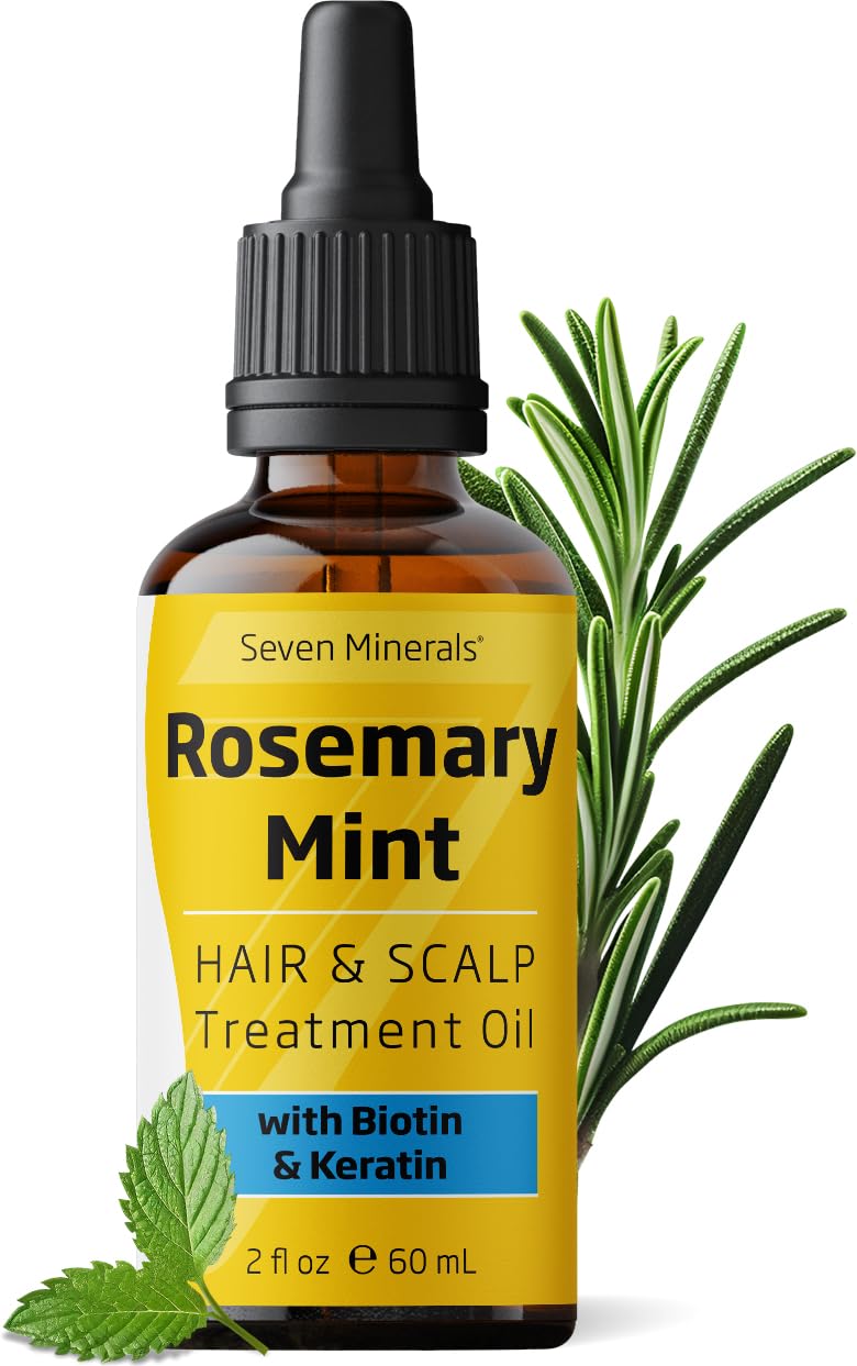 Seven Minerals Rosemary Oil for Hair Growth with Biotin & Keratin – 2 fl oz