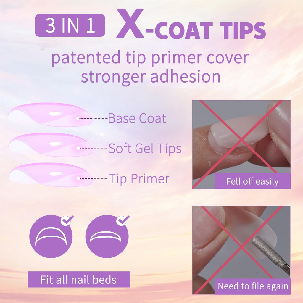 Sevgob 150Pcs Black French Tip Press-On Nails - Exit Short Square Nude Glossy Reusable Gel Nail Tips