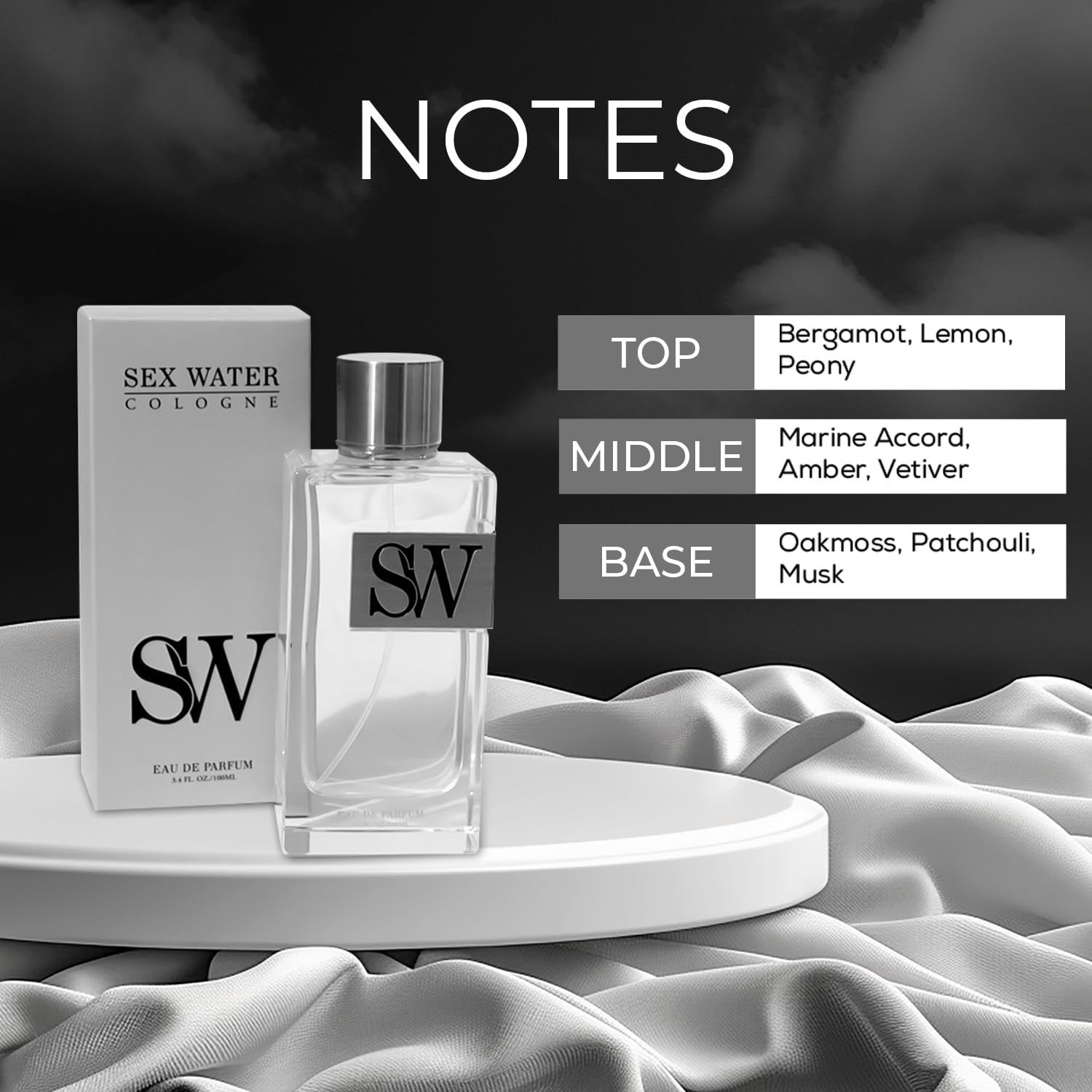 Sex Water Cologne for Men - 2ml Travel Size Eau de Parfum | Fresh Bergamot, Amber & Musk