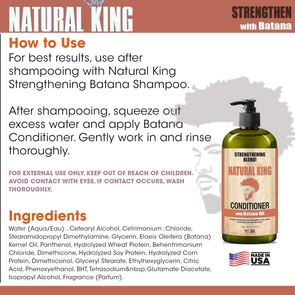 SFC Natural King Strengthening Conditioner with Batana Oil – 33.8 oz