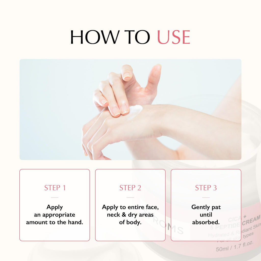 SFROMS Cica Exosome & 5 Peptide Daily Moisturizer – Soothing & Firming for Sensitive Skin (50ml)