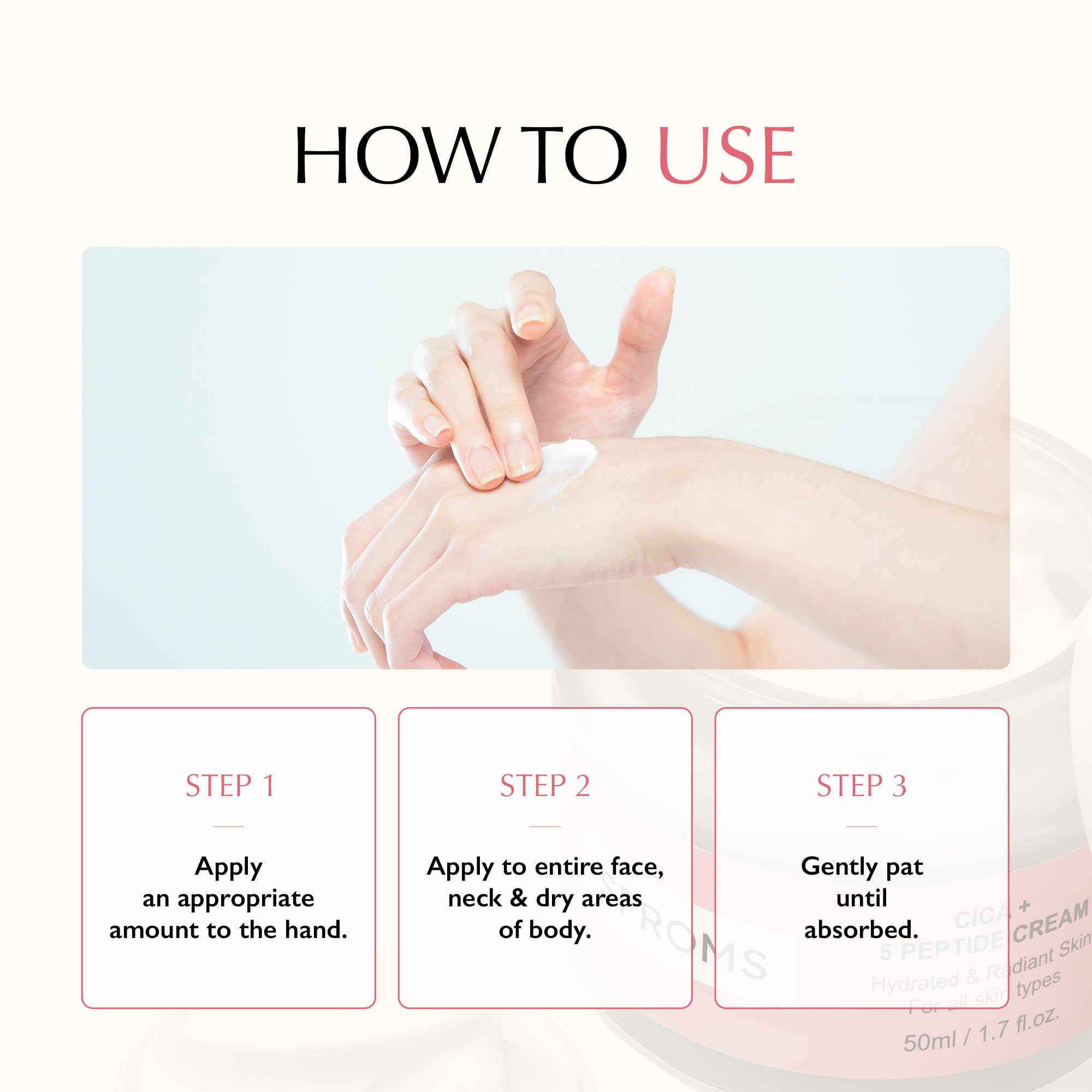 SFROMS Cica Exosome & 5 Peptide Daily Moisturizer – Soothing & Firming for Sensitive Skin (50ml)