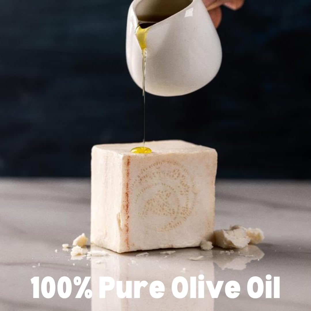 Shammoot Nabulsi Olive Oil Soap Bar with Oud – 4.4 oz, Chemical-Free