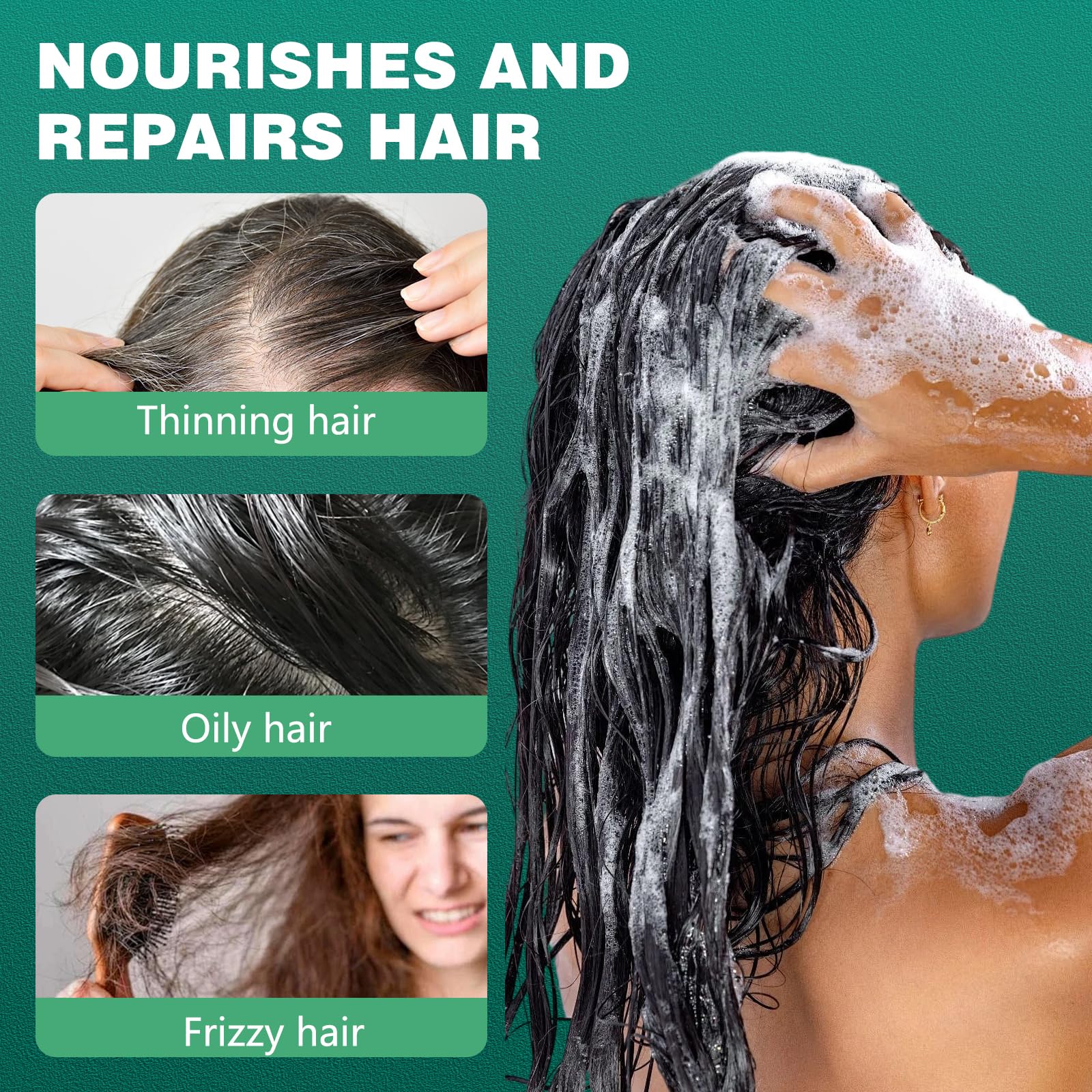 2-Pack Nature Triangle Shampoo Bar with Foaming Nets | Nature Seven Green Hair Care