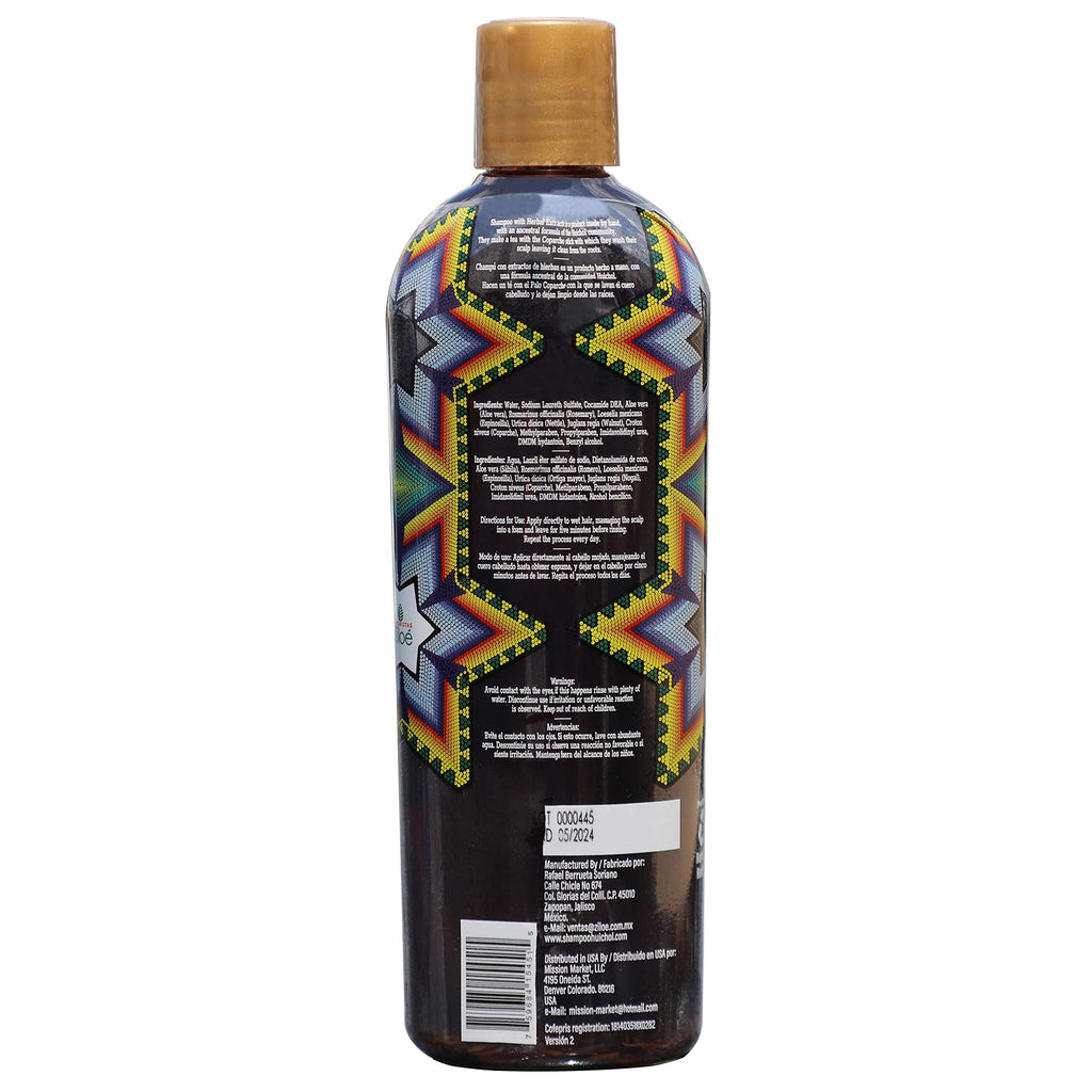Shampoo del Indio Huichol Organic Cleansing and Strengthening Shampoo 14 FL Oz Bottle