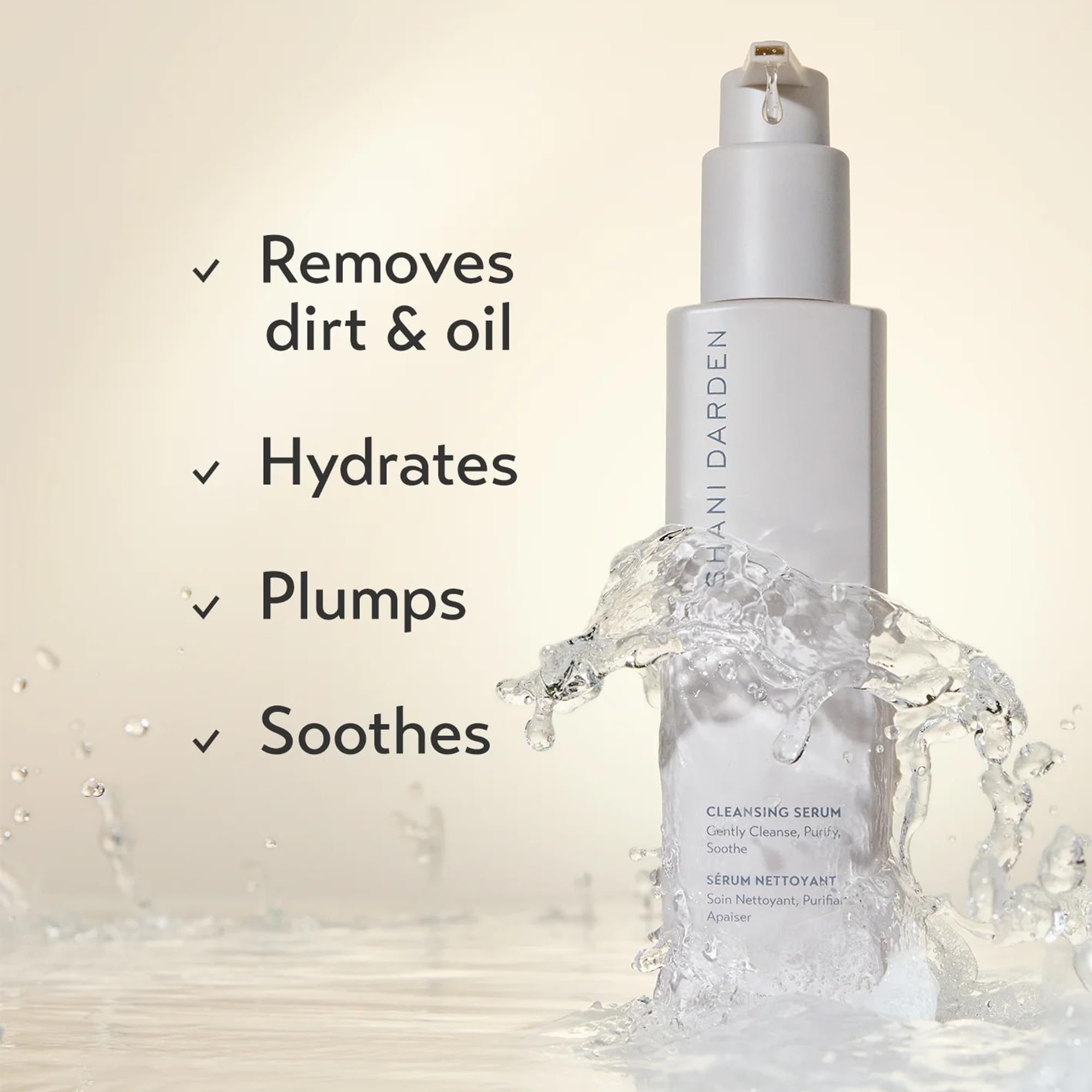 SHANI DARDEN Cleansing Serum Face Wash | Hydrating Gel Cleanser with Hyaluronic Acid & Oat Bran, 4 oz