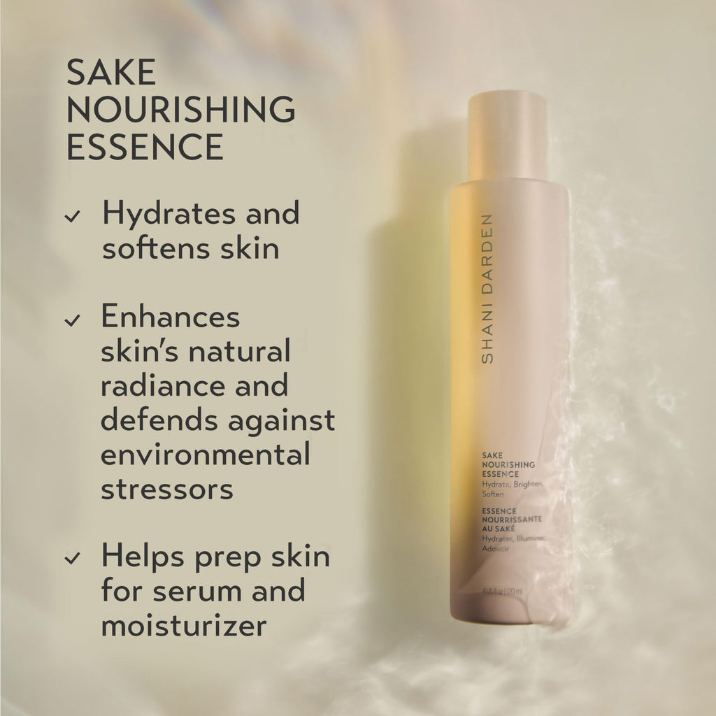 SHANI DARDEN Sake Nourishing Essence — Hydrating Facial Essence for Dehydrated and Sensitive Skin (4 oz)