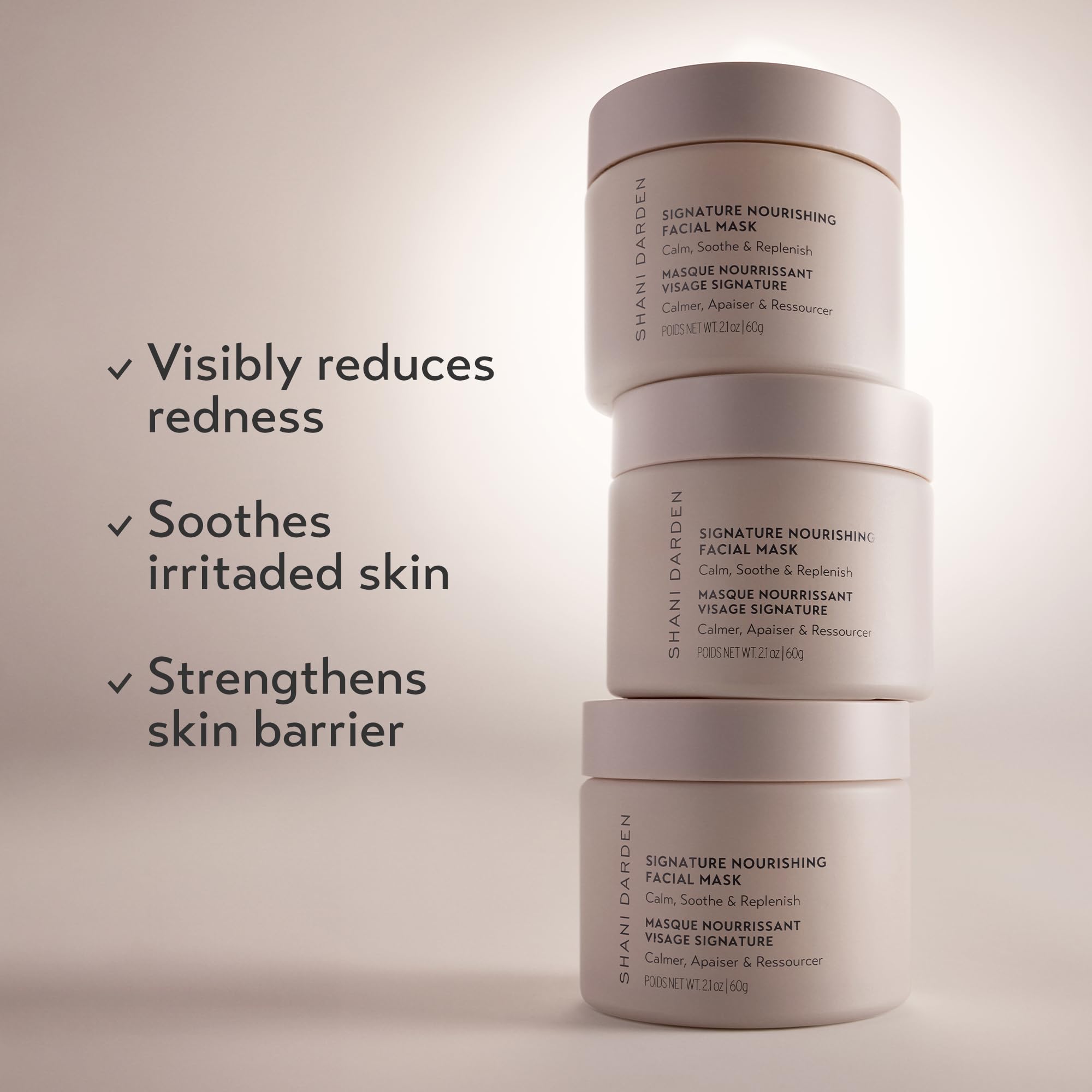 SHANI DARDEN Signature Nourishing Facial Mask – Calming Bentonite Clay Mask with Colloidal Oatmeal & Squalane, 2.1 fl oz