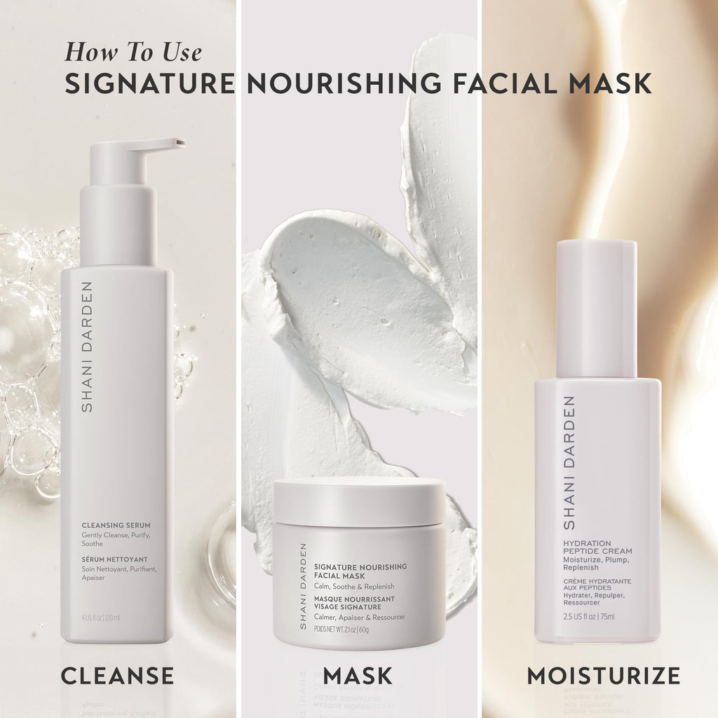 SHANI DARDEN Signature Nourishing Facial Mask – Calming Bentonite Clay Mask with Colloidal Oatmeal & Squalane, 2.1 fl oz