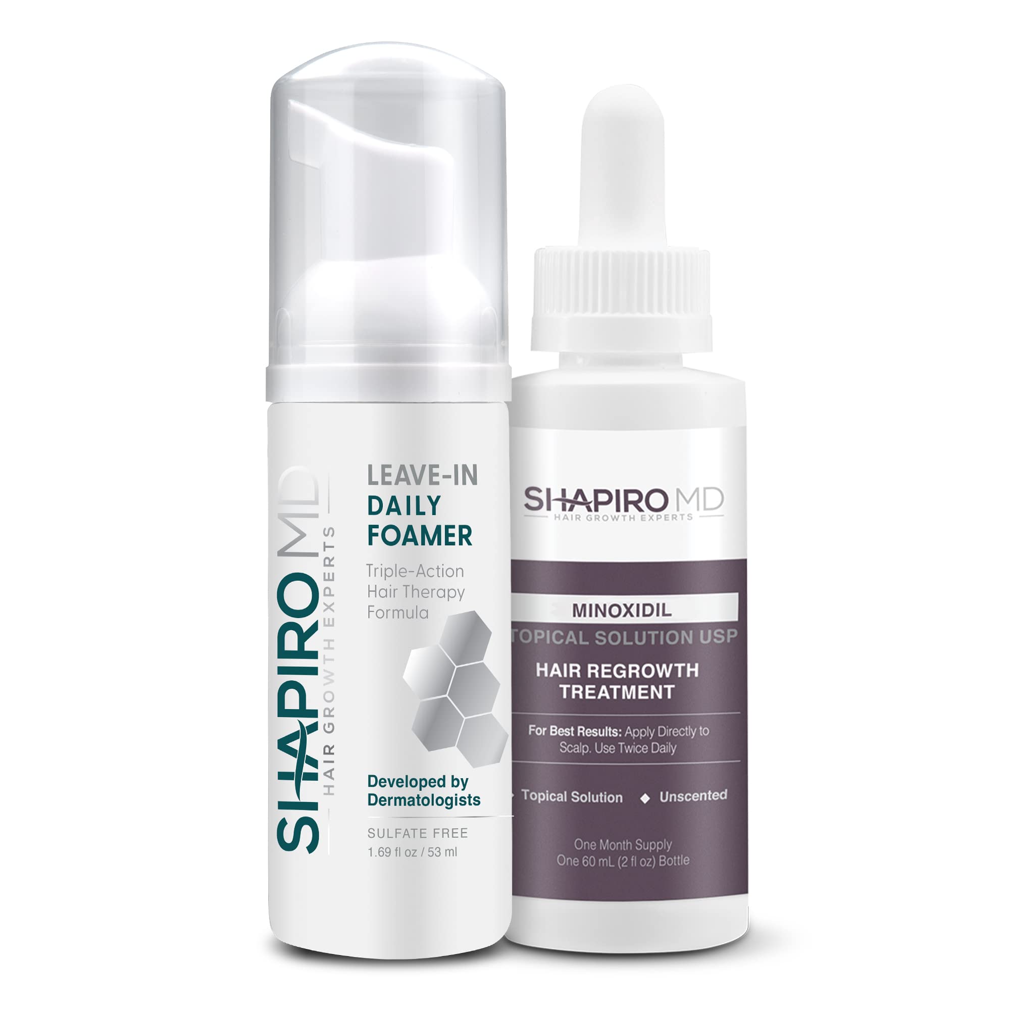 Shapiro MD Hair Growth Experts Womens Travel Kit — Leave-In Foamer & 2% Minoxidil